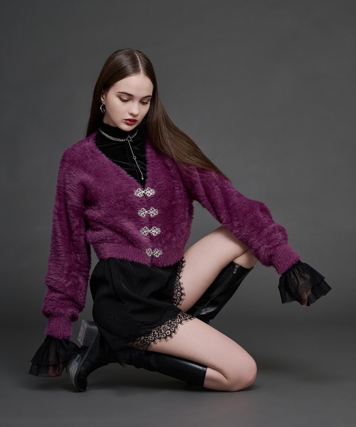 Ellno de Mavie(エルノデメヴィ)の「レースドッキングショートパンツ(その他パンツ・レディース・ブラック/グリーン・FREE)」の11枚目の写真