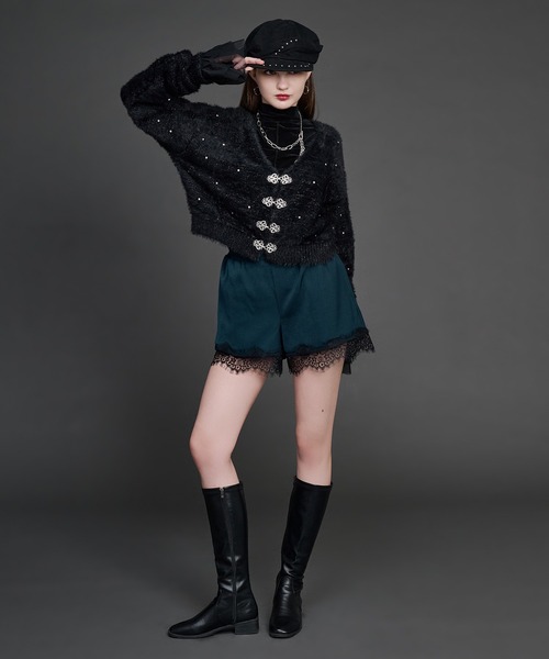 Ellno de Mavie(エルノデメヴィ)の「レースドッキングショートパンツ(その他パンツ・レディース・ブラック/グリーン・FREE)」の18枚目の写真