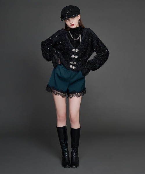 Ellno de Mavie(エルノデメヴィ)の「レースドッキングショートパンツ(その他パンツ・レディース・ブラック/グリーン・FREE)」の19枚目の写真