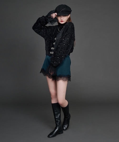 Ellno de Mavie(エルノデメヴィ)の「レースドッキングショートパンツ(その他パンツ・レディース・ブラック/グリーン・FREE)」の20枚目の写真