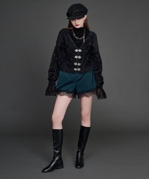 Ellno de Mavie(エルノデメヴィ)の「レースドッキングショートパンツ(その他パンツ・レディース・ブラック/グリーン・FREE)」の22枚目の写真