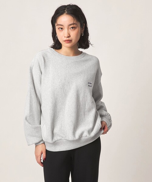 CITEN（シテン）の「＜CITEN＞ユルショートスウェット（スウェット・レディース・ワイン/ブラック/ライトグレー・M/S）」の4枚目の写真