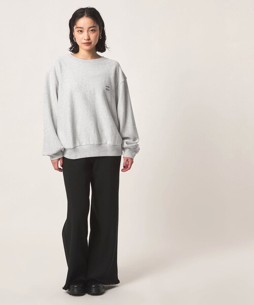 CITEN（シテン）の「＜CITEN＞ユルショートスウェット（スウェット・レディース・ワイン/ブラック/ライトグレー・M/S）」の5枚目の写真