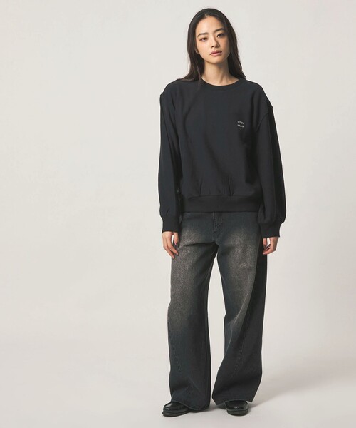CITEN（シテン）の「＜CITEN＞ユルショートスウェット（スウェット・レディース・ワイン/ブラック/ライトグレー・M/S）」の7枚目の写真