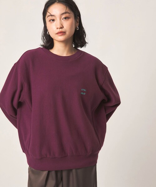CITEN（シテン）の「＜CITEN＞ユルショートスウェット（スウェット・レディース・ワイン/ブラック/ライトグレー・M/S）」の8枚目の写真