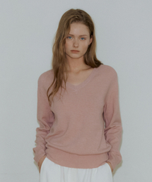 PAP VNECK KNIT 2COLORS