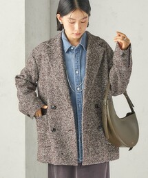 ヘリンボーン ブークレ ジャケット コート