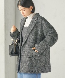 ヘリンボーン ブークレ ジャケット コート