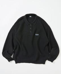 限定展開 リラックスフィット ワンポイントロゴ POLO ニット