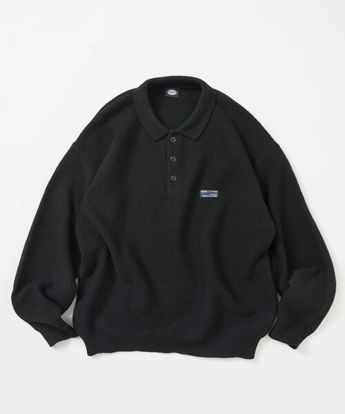 FREAK'S STORE(フリークスストア)の「限定展開 リラックスフィット ワンポイントロゴ POLO ニット(ニット/セーター・メンズ・チャコールグレー/ブラウン/ネイビー/ブラック・SMALL/MEDIUM/LARGE)」の5枚目の写真