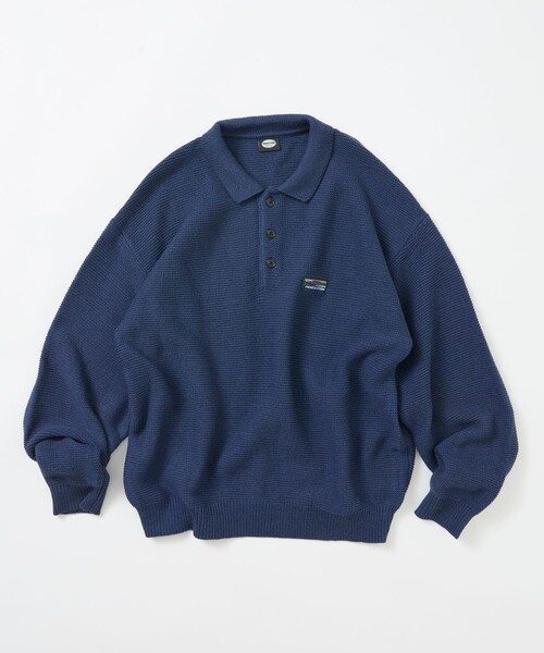 FREAK'S STORE(フリークスストア)の「限定展開 リラックスフィット ワンポイントロゴ POLO ニット(ニット/セーター・メンズ・チャコールグレー/ブラウン/ネイビー/ブラック・SMALL/MEDIUM/LARGE)」の14枚目の写真