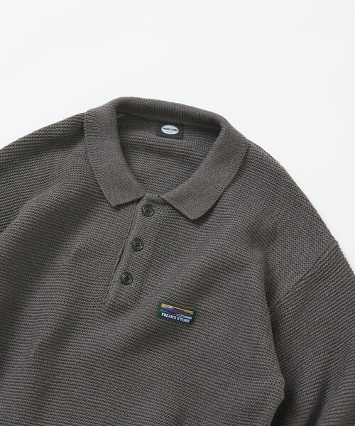 FREAK'S STORE(フリークスストア)の「限定展開 リラックスフィット ワンポイントロゴ POLO ニット(ニット/セーター・メンズ・チャコールグレー/ブラウン/ネイビー/ブラック・SMALL/MEDIUM/LARGE)」の18枚目の写真