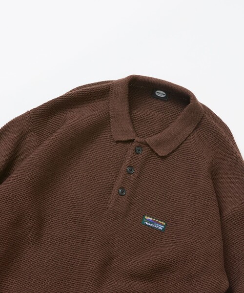 FREAK'S STORE(フリークスストア)の「限定展開 リラックスフィット ワンポイントロゴ POLO ニット(ニット/セーター・メンズ・チャコールグレー/ブラウン/ネイビー/ブラック・SMALL/MEDIUM/LARGE)」の21枚目の写真