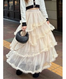 エアリーグレースティアードロングスカート