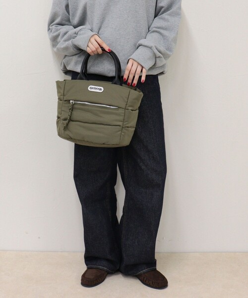 OUTDOOR PRODUCTS（アウトドアプロダクツ）の「【OUTDOOR PRODUCTS】ボンディングトートバッグ（トートバッグ・レディース・オリーブ/ブラック・FREE）」の5枚目の写真