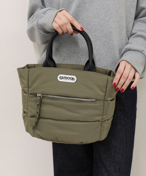 OUTDOOR PRODUCTS（アウトドアプロダクツ）の「【OUTDOOR PRODUCTS】ボンディングトートバッグ（トートバッグ・レディース・オリーブ/ブラック・FREE）」の6枚目の写真