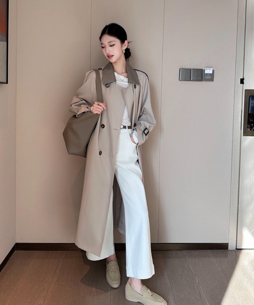 FAVORITO(ファヴォリート)の「ダブルブレストトレンチコート(トレンチコート・レディース・ベージュ・S/M/L)」の18枚目の写真