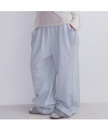 フローラルホットフィックス レイヤードスウェットパンツ（ブルー）