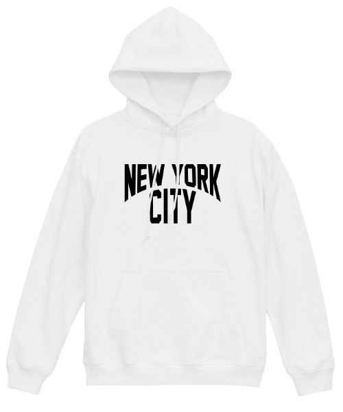 Ol' Basics（オールベーシックス）の「Ol' Basics（オール・ベーシックス） プルパーカー スウェット NEW YORK CITY ロゴ プリント 裏毛 トップス レディース ユニセックス（パーカー・レディース・ミックスグレー/スミクロ/ホワイト/ブラック・S）」の2枚目の写真