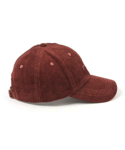 GLOBAL WORK（グローバルワーク）の「UVコーデュロイロゴCAP/1060327（キャップ・レディース・レッド/ベージュ/ダークブラウン・FREE）」の5枚目の写真