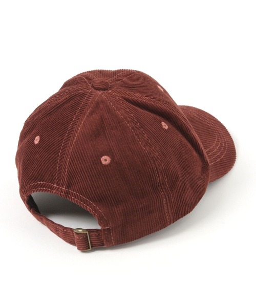 GLOBAL WORK（グローバルワーク）の「UVコーデュロイロゴCAP/1060327（キャップ・レディース・レッド/ベージュ/ダークブラウン・FREE）」の6枚目の写真