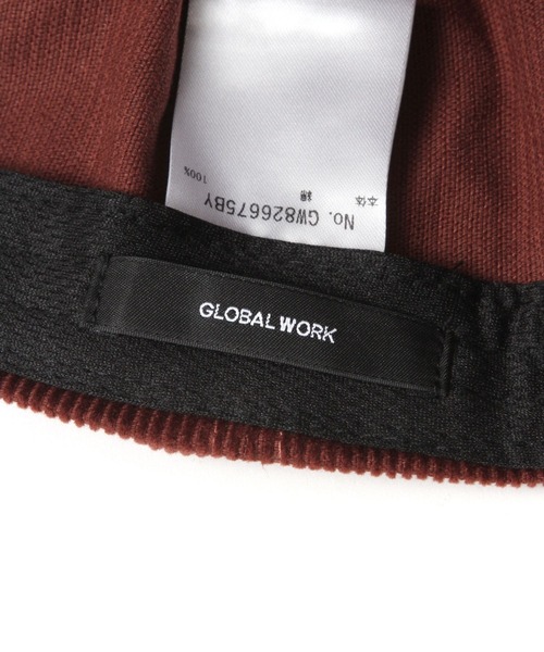 GLOBAL WORK（グローバルワーク）の「UVコーデュロイロゴCAP/1060327（キャップ・レディース・レッド/ベージュ/ダークブラウン・FREE）」の16枚目の写真