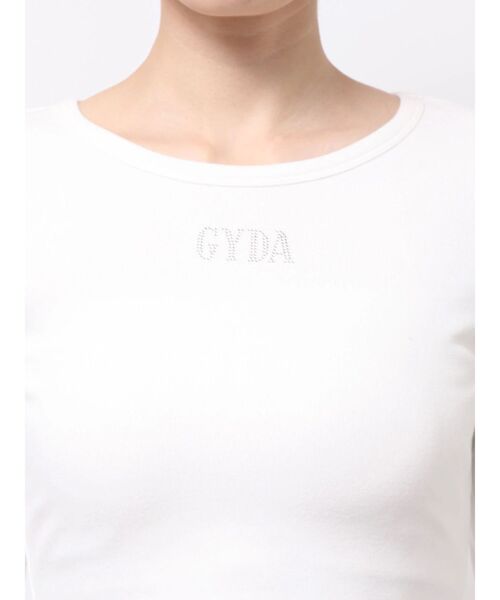 GYDA(ジェイダ)の「GYDA bijou fluffyトップス(Tシャツ/カットソー・レディース・オフホワイト/ブラック/チャコールグレー・FREE)」の5枚目の写真