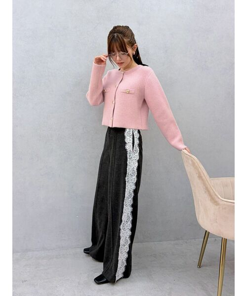 LAGUNAMOON（ラグナムーン）の「サイドレースワイドパンツ（その他パンツ・レディース・チャコールグレー/ベージュ・MEDIUM/SMALL）」の13枚目の写真