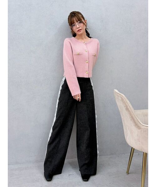 LAGUNAMOON（ラグナムーン）の「サイドレースワイドパンツ（その他パンツ・レディース・チャコールグレー/ベージュ・MEDIUM/SMALL）」の14枚目の写真