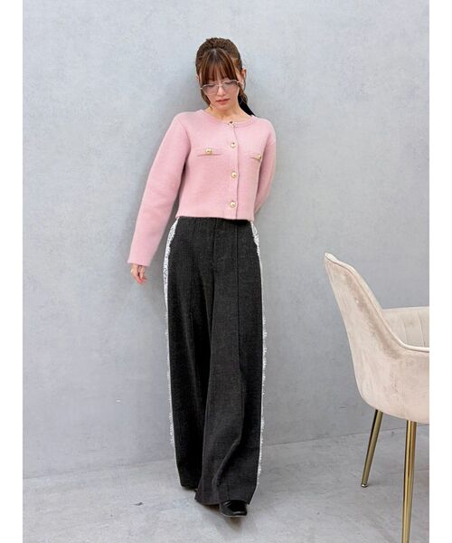 LAGUNAMOON（ラグナムーン）の「サイドレースワイドパンツ（その他パンツ・レディース・チャコールグレー/ベージュ・MEDIUM/SMALL）」の15枚目の写真