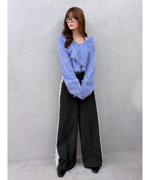 LAGUNAMOON（ラグナムーン）の「サイドレースワイドパンツ（その他パンツ・レディース・チャコールグレー/ベージュ・MEDIUM/SMALL）」の17枚目の写真