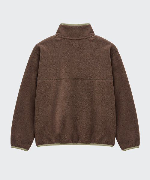 MUSINSA STANDARD KIDS（ムシンサスタンダードキッズ）の「ポーラフリーススナッププルオーバー[ブラウン]（ブルゾン・レディース・その他・120/130/140/150/160）」の4枚目の写真
