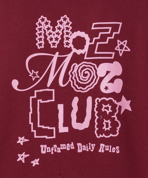 MOZMOZ(モズモズ)の「デイリー ノイズ スウェット バーガンディ(スウェット・レディース・バーガンディー・LARGE/X-LARGE/XXL)」の5枚目の写真