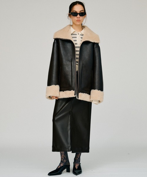 PRANK PROJECT(プランクプロジェクト)の「【2026Winter Pre-Order】ベルトコンビフェイクレザーマキシスカート / Belt Combo Fake Leather Maxi Skirt(スカート・レディース・ブラウン/ブラック・36/38)」の7枚目の写真