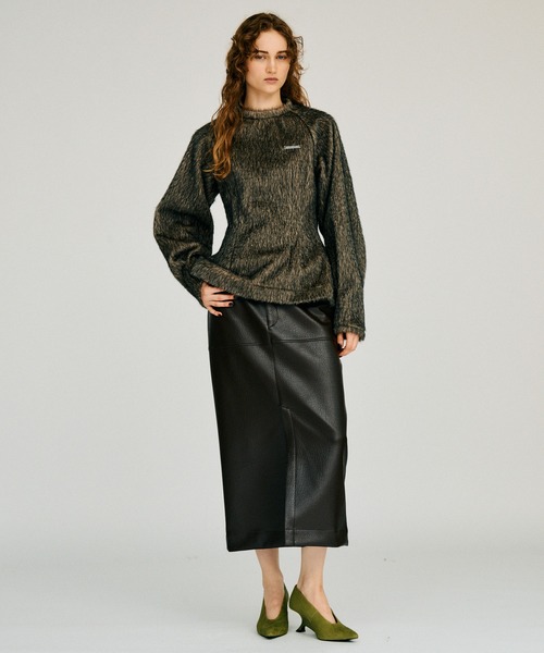 PRANK PROJECT(プランクプロジェクト)の「【2026Winter Pre-Order】ベルトコンビフェイクレザーマキシスカート / Belt Combo Fake Leather Maxi Skirt(スカート・レディース・ブラウン/ブラック・36/38)」の10枚目の写真