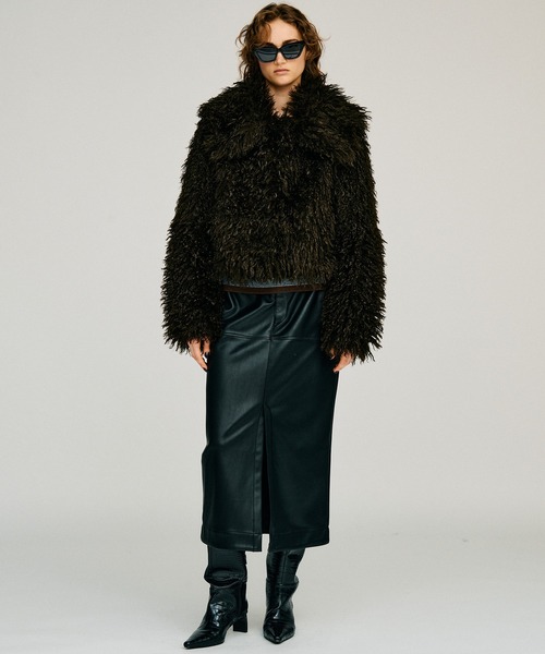 PRANK PROJECT(プランクプロジェクト)の「【2026Winter Pre-Order】ベルトコンビフェイクレザーマキシスカート / Belt Combo Fake Leather Maxi Skirt(スカート・レディース・ブラウン/ブラック・36/38)」の18枚目の写真