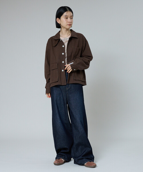 FREAK'S STORE(フリークスストア)の「USAコットン バックシンチパンツ(デニムパンツ・レディース・ネイビー/ダークネイビー/サックスブルー・MEDIUM/SMALL)」の19枚目の写真