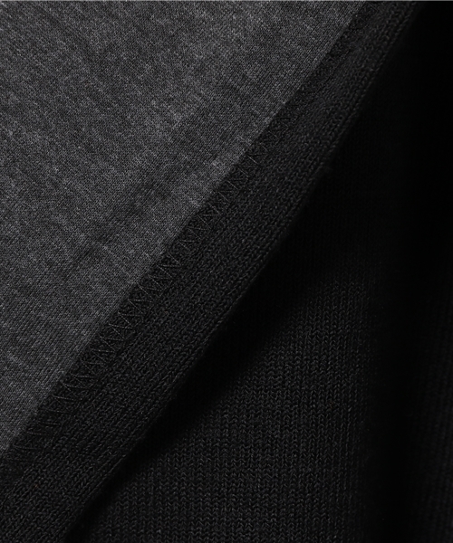 VENCEEXCHANGE（ヴァンスエクスチェンジ）の「ダブルフェイスフードカーディガン           （カーディガン/ボレロ・レディース・ネイビー/ブラック/オフホワイト/グレー・LARGE/MEDIUM）」の10枚目の写真