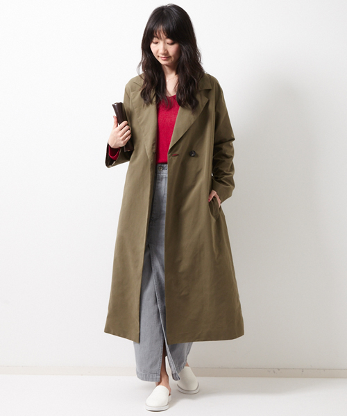 AMERICAN RAG CIE（アメリカンラグシー）の「ロングトレンチコート【WEB限定】/214-CCE-106905004 BG F（トレンチコート・レディース・ベージュ/ネイビー/カーキ・FREE）」の13枚目の写真