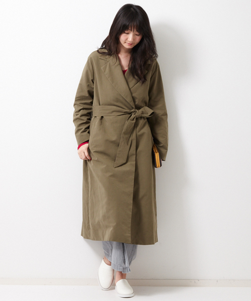 AMERICAN RAG CIE（アメリカンラグシー）の「ロングトレンチコート【WEB限定】/214-CCE-106905004 BG F（トレンチコート・レディース・ベージュ/ネイビー/カーキ・FREE）」の14枚目の写真