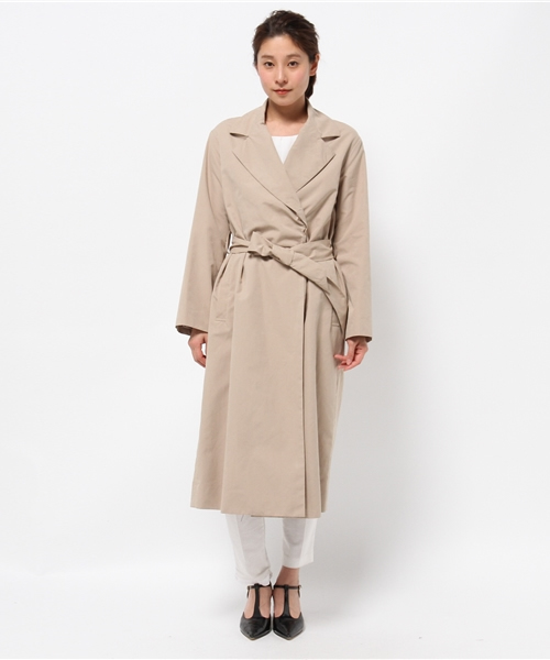 AMERICAN RAG CIE（アメリカンラグシー）の「ロングトレンチコート【WEB限定】/214-CCE-106905004 BG F（トレンチコート・レディース・ベージュ/ネイビー/カーキ・FREE）」の4枚目の写真