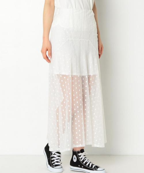 The Fifth Label(ザ・フィフス・レーベル)の「theFIFTHレーススカート/theFIFTH STLP LACE SK◆(スカート・レディース・ホワイト/ネイビー・フリー)」の1枚目の写真