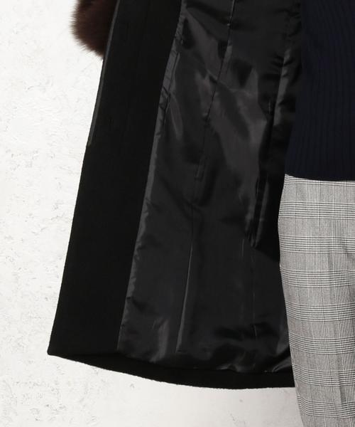 green label relaxing（グリーンレーベルリラクシング）の「◆CR Wシャギー ファー3WAYコート（ノーカラージャケット・レディース・ブラック/ライトグレー・34/36/38/40/42/44/46）」の10枚目の写真