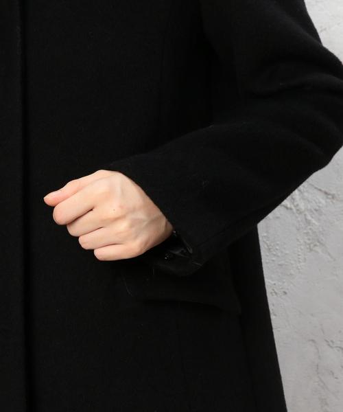 green label relaxing（グリーンレーベルリラクシング）の「◆CR Wシャギー ファー3WAYコート（ノーカラージャケット・レディース・ブラック/ライトグレー・34/36/38/40/42/44/46）」の3枚目の写真