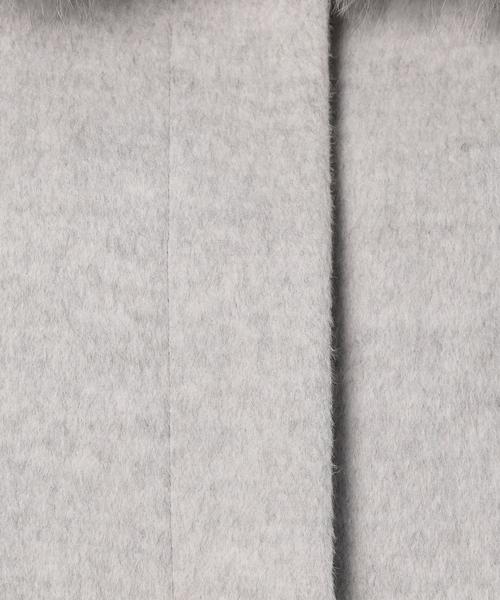 green label relaxing（グリーンレーベルリラクシング）の「◆CR Wシャギー ファー3WAYコート（ノーカラージャケット・レディース・ブラック/ライトグレー・34/36/38/40/42/44/46）」の8枚目の写真