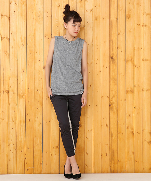 RODEO CROWNS WIDE BOWL（ロデオクラウンズワイドボウル）の「ライト プロポーション コンビパンツ（その他パンツ・レディース・カーキ/ブラック/ベージュ/ブラウン・1/0/3/2）」の2枚目の写真