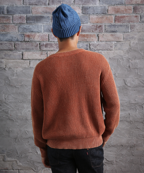 Denime（ドゥニーム）の「ケミカルウォッシュニット（ニット/セーター・メンズ・ブラック/ネイビー/オレンジ/マスタード・LARGE/MEDIUM）」の19枚目の写真