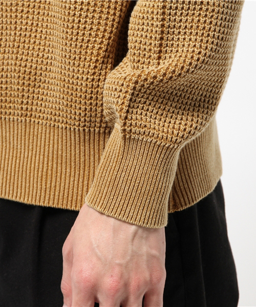 Denime（ドゥニーム）の「ケミカルウォッシュニット（ニット/セーター・メンズ・ブラック/ネイビー/オレンジ/マスタード・LARGE/MEDIUM）」の8枚目の写真