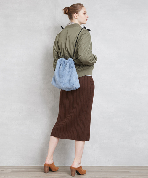 titivate（ティティベイト）の「ﾌｪｲｸﾌｧｰｼｮﾙﾀﾞｰﾊﾞｯｸﾞ（ショルダーバッグ・レディース・グレー/ブルー/カーキ/ホワイト/ブラウン/キャメル・FREE）」の15枚目の写真