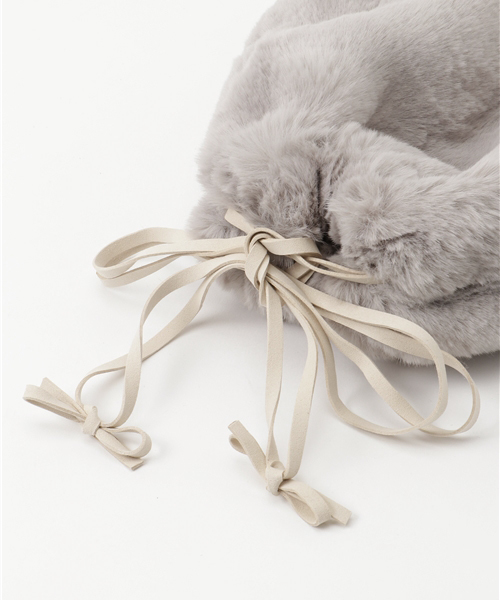 titivate（ティティベイト）の「ﾌｪｲｸﾌｧｰｼｮﾙﾀﾞｰﾊﾞｯｸﾞ（ショルダーバッグ・レディース・グレー/ブルー/カーキ/ホワイト/ブラウン/キャメル・FREE）」の7枚目の写真